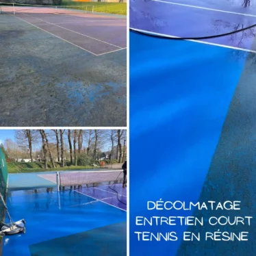 décolmatage-entretien-court-tennis-résine décolmatage et entretien court de tennis en résine