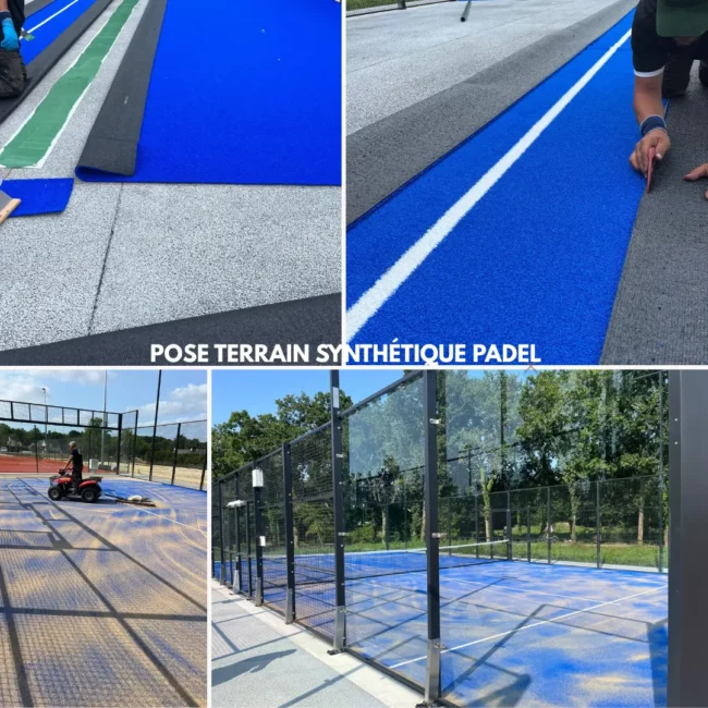 pose terrain synthétique pour padel